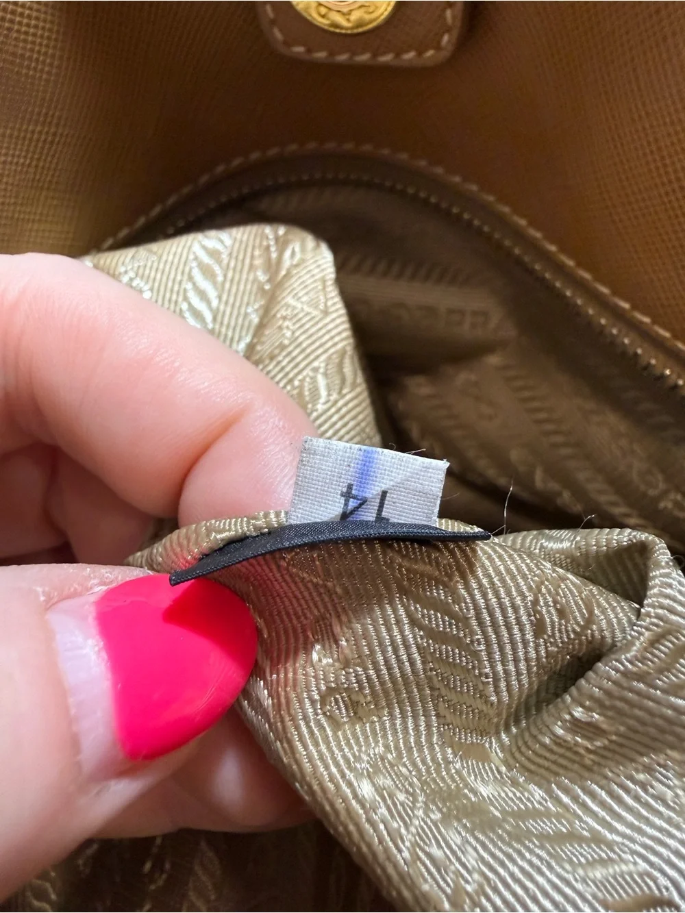 Prada beige canvas