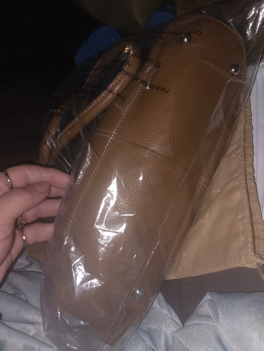 Tingnanello Classic Brown Leather Tote Bag - Structured Everyday Handbag