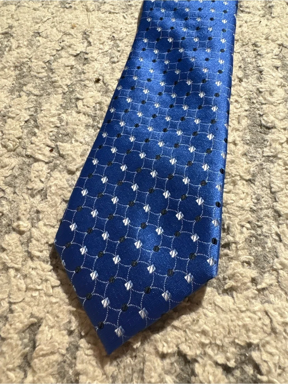Michael kors blue white dot satin smart neck tie