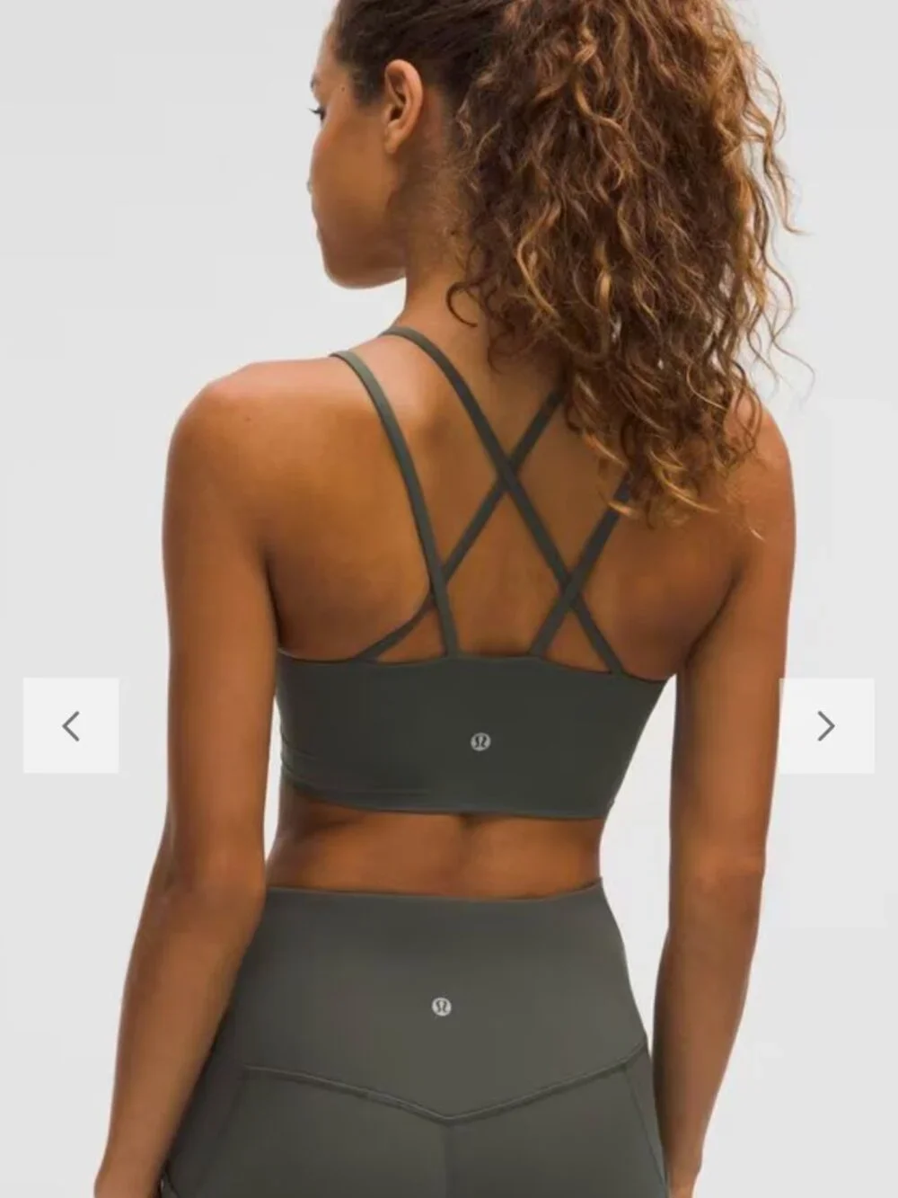 Lululemon Like a Cloud Longline Bra Size 4 Palm Deco Light Support B/C Cup