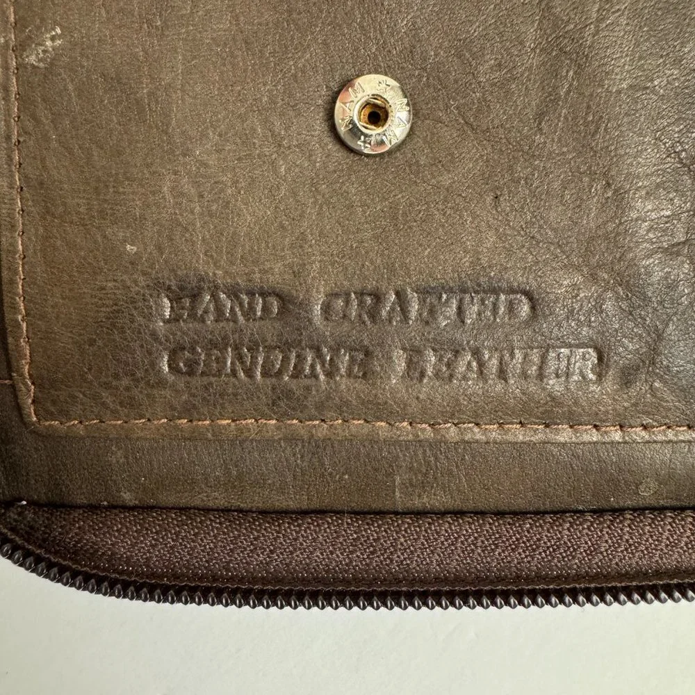 Large Genuine Leather Wallet Travel Passport Cards ID