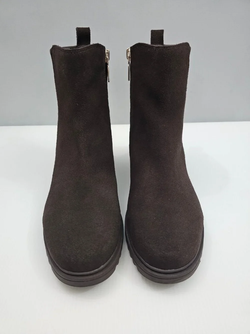 Blondo Caycie Waterproof Ankle Boot Brown Suede Chelsea Zip Fall Comfort Women 8