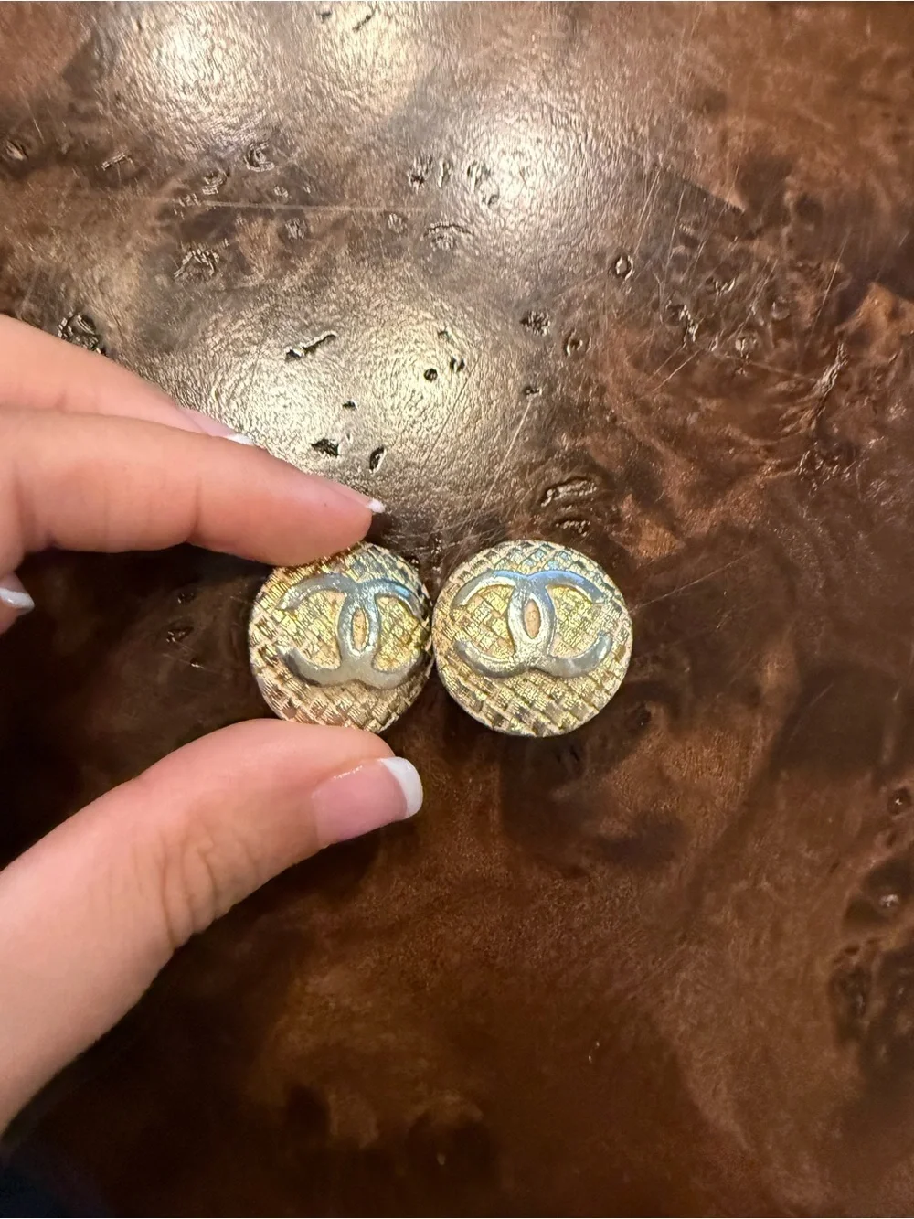 Authentic Coco Chanel Braided Vintage Gold Tone Clip-on Earrings