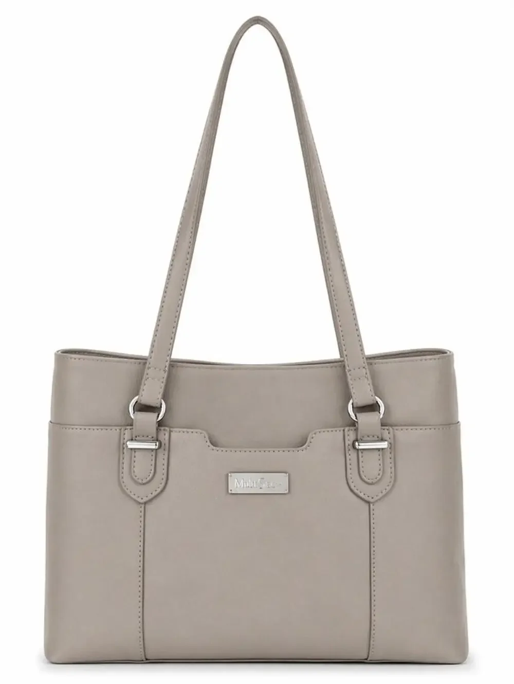 MultiSac Taupe Tri-Compartment Tote Shoulder Handbag NWOT