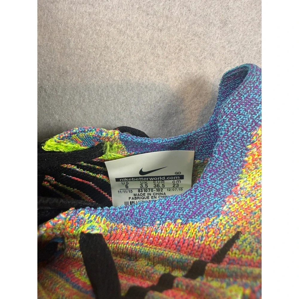 Nike Free RN Flyknit 2016 Women's  Multicolor Running Shoes 831070-102 Size 6