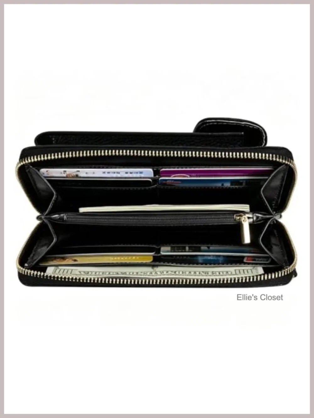 Vegan Faux Leather Wristlet Crossbody Wallet with Phone Pocket