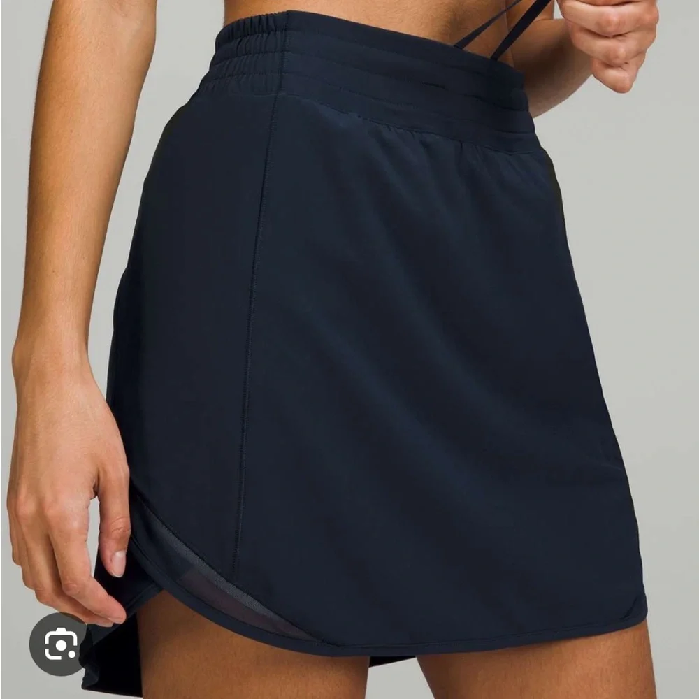 Lululemon Hotty Hot High-Rise Skirt Long True Navy
