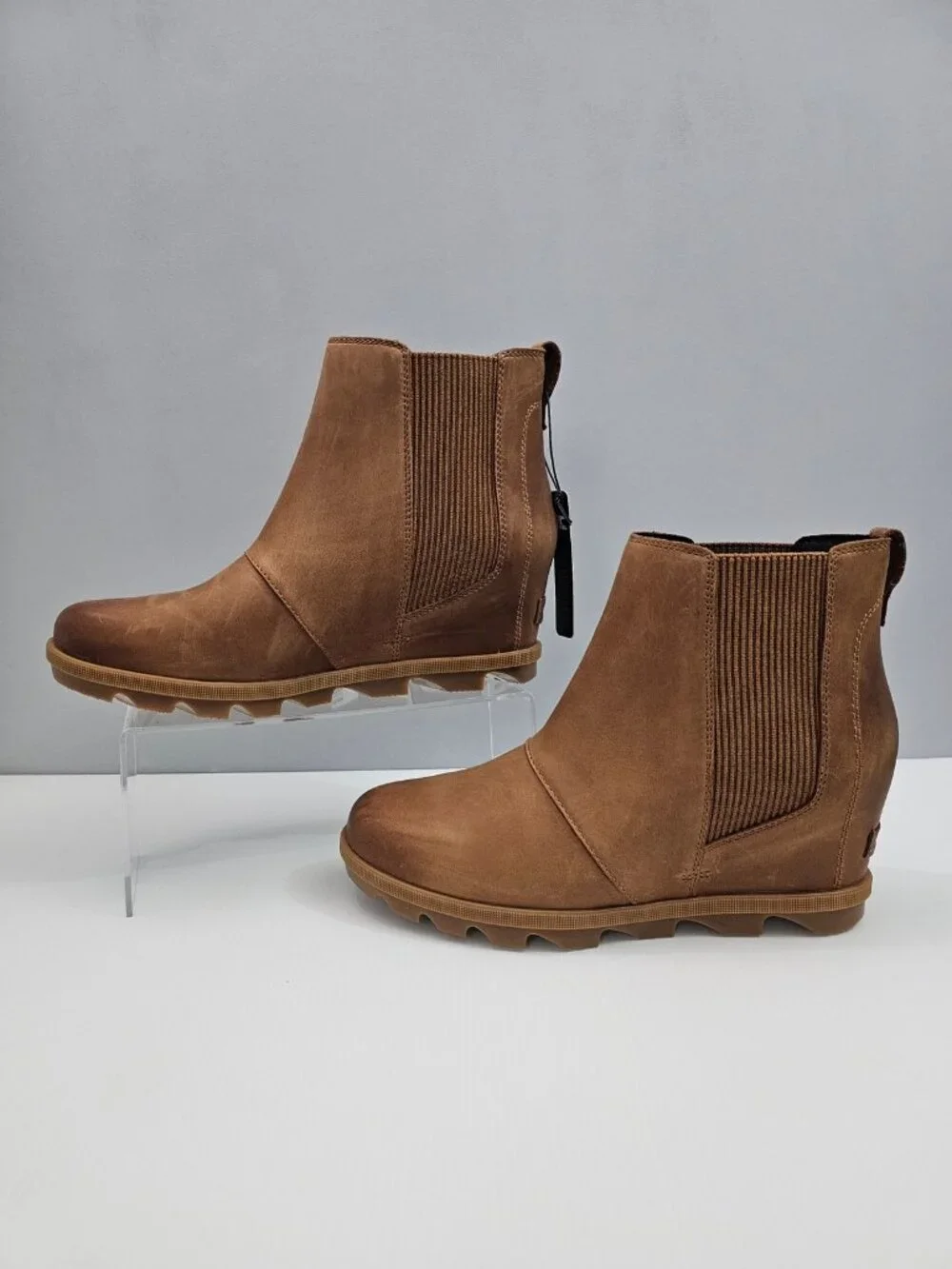 Sorel heel pair elevated