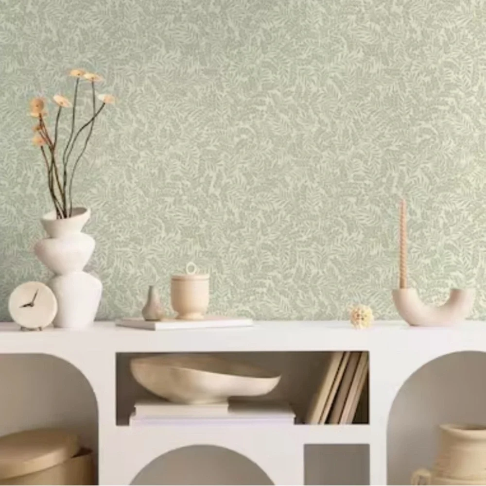 New! 1 roll of Holden Wallpaper. Mini Leaf Trail in Sage color, 57 sq ft