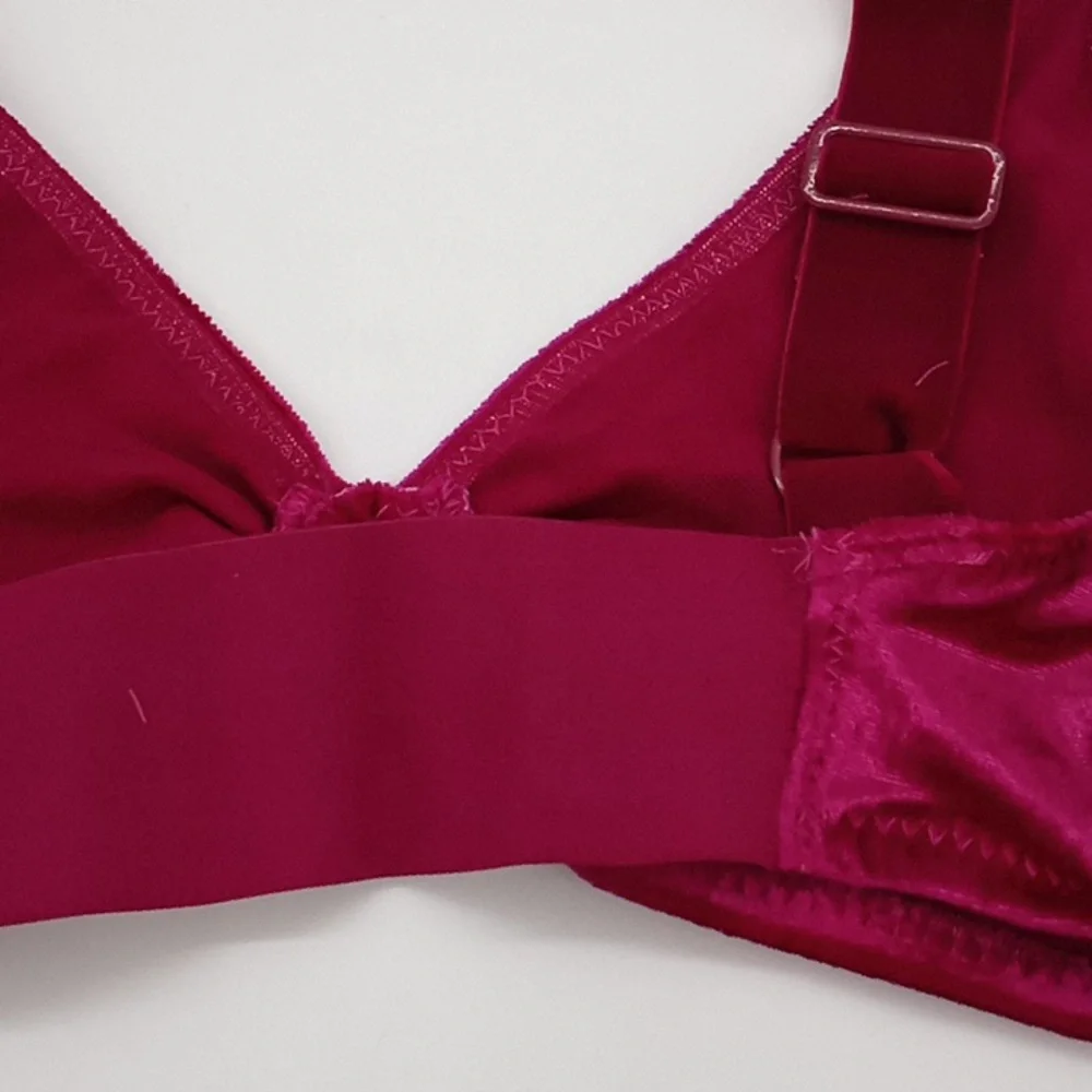 Free People Rhiannon Crushed Velvet Soft Bralette Fuschia Pink XS