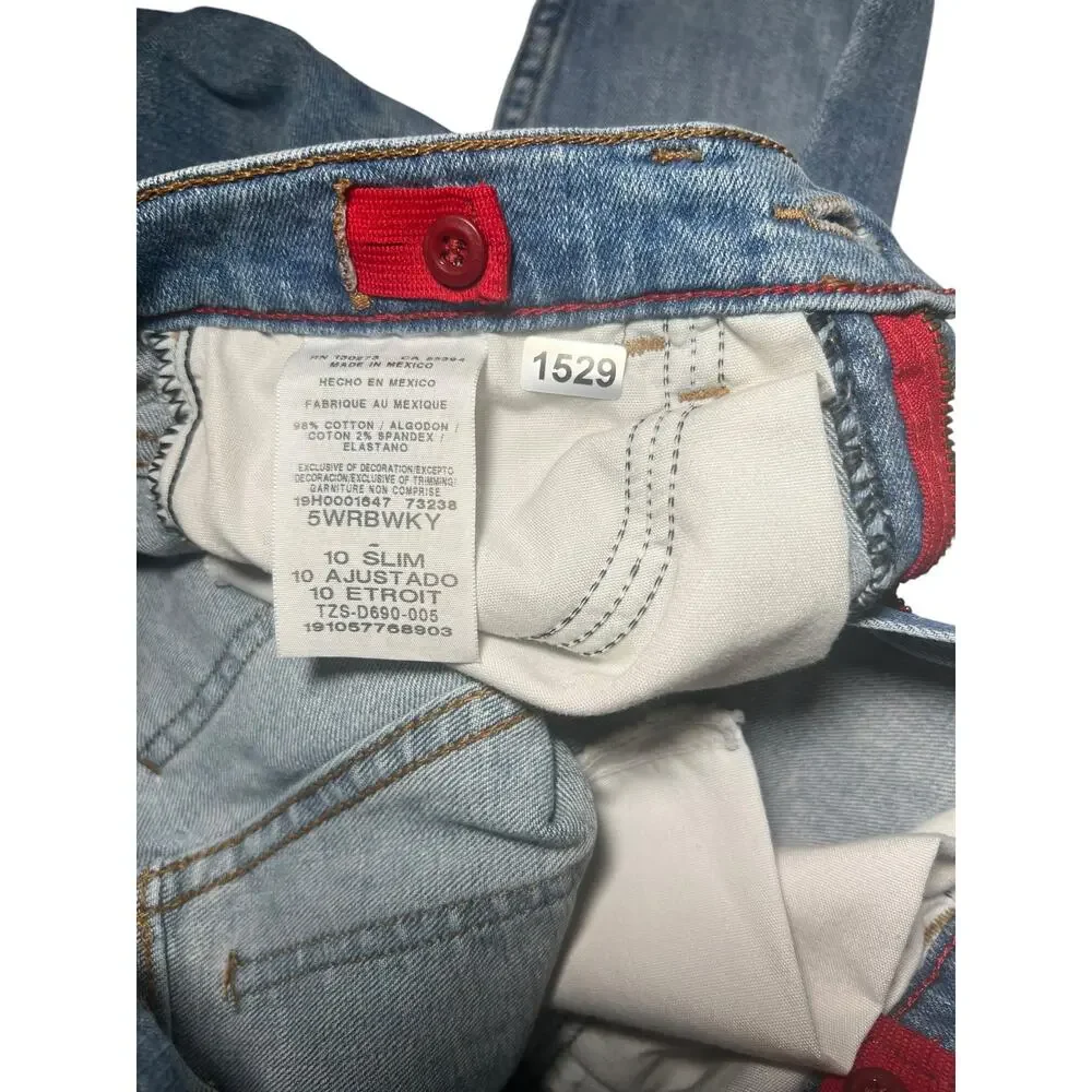 Wrangler Boy's 10 Slim Fit Adjustable Cotton Blend Western Denim Jeans 5WRBWKY
