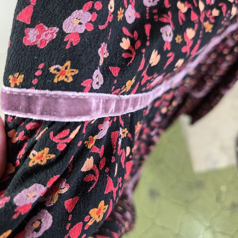 Free People Take A Little Time Floral Long Sleeve Maxi Dress