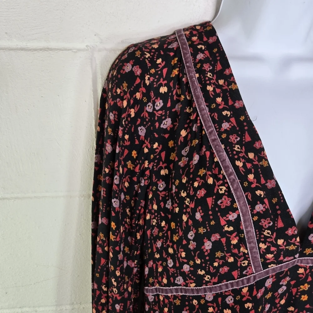 Free People Take A Little Time Floral Long Sleeve Maxi Dress