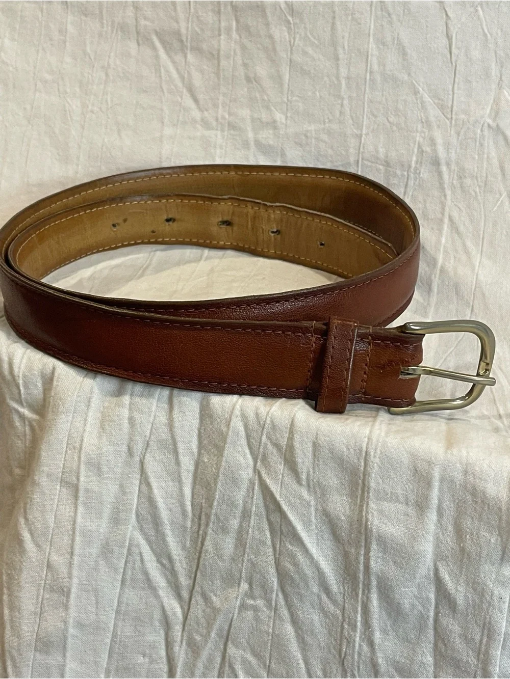 The Leather Shop Vintage Brown Unisex Leather Belt Made in England Size 31