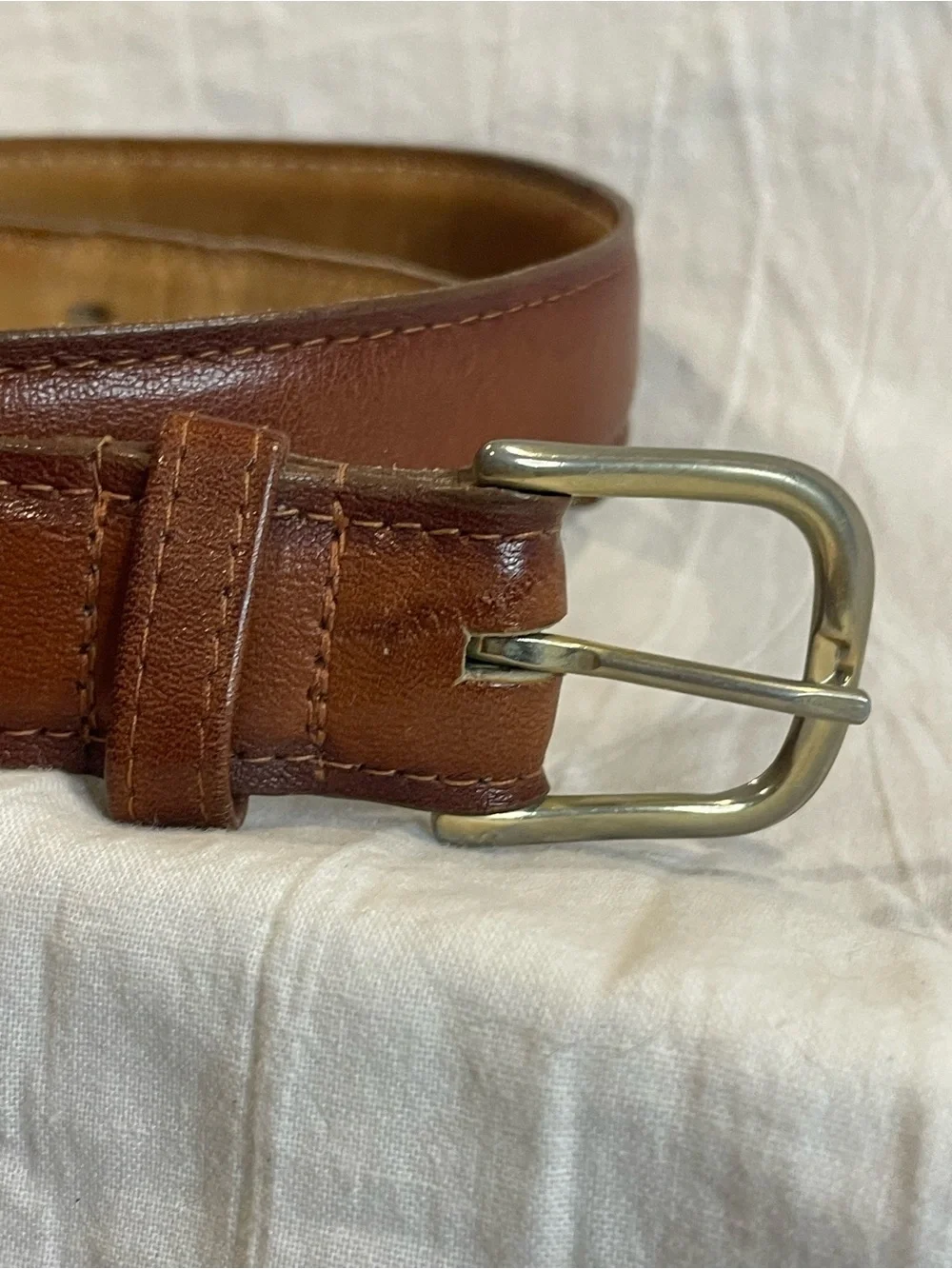 The Leather Shop Vintage Brown Unisex Leather Belt Made in England Size 31