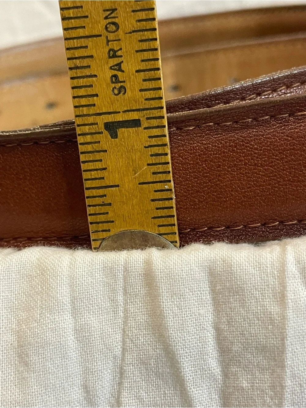 The Leather Shop Vintage Brown Unisex Leather Belt Made in England Size 31