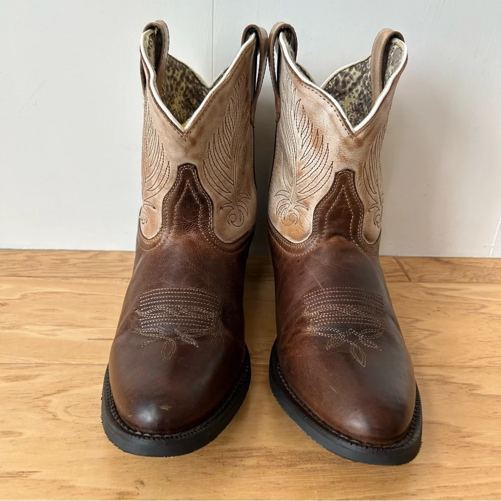 Laredo 11 M Tori Western Boot Ortholite Inserts Brown Tan Ankle Boot
