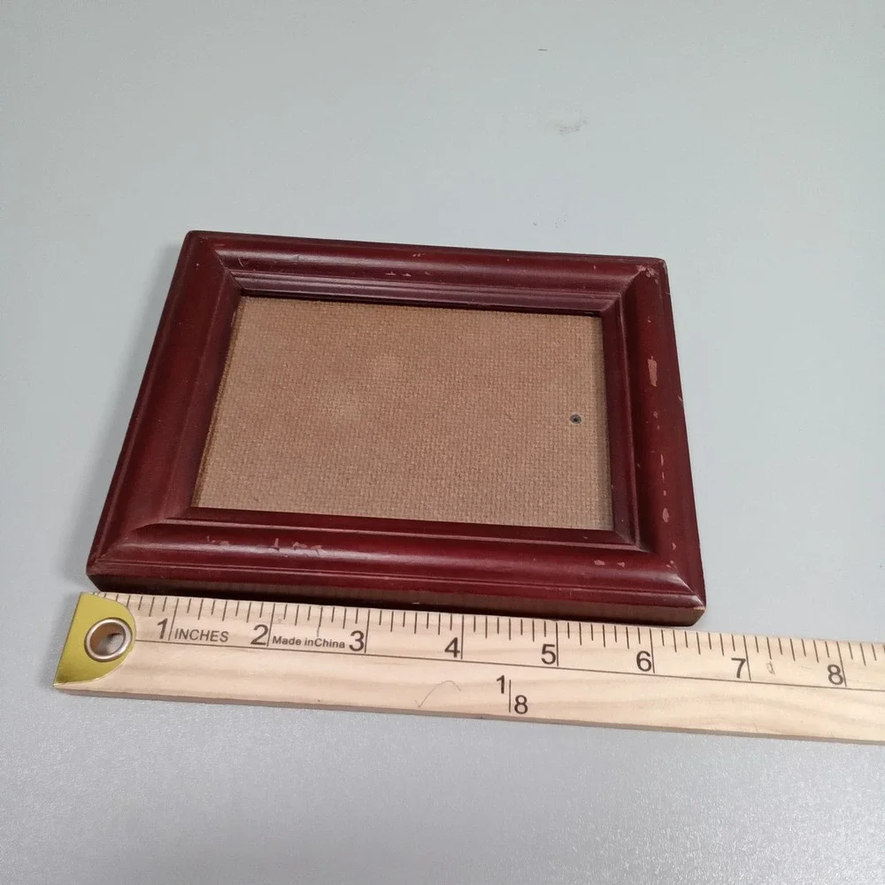 Mahogany Wood Picture Frame 5x7 Beveled Tabletop‎ Photo Display Dark Red Brown