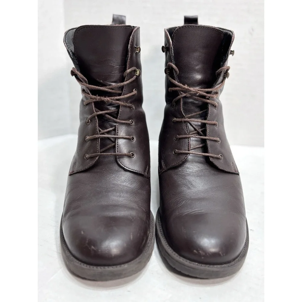 Vintage 90s G.H.‎ Bass R-560 Made in Italy Leather Lace Up Ankle Boots 8.5M