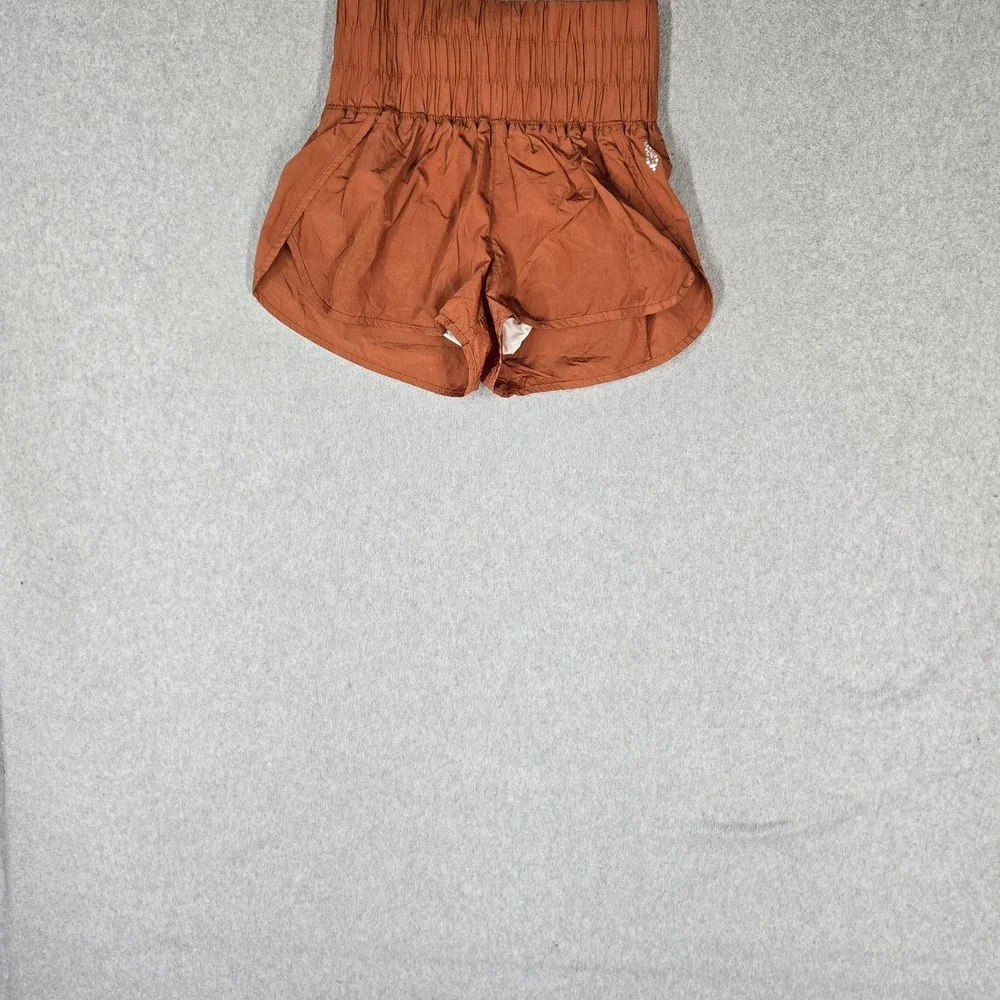 Free People Movement Women Activewear Shorts S Rust The Way Home Stretch
