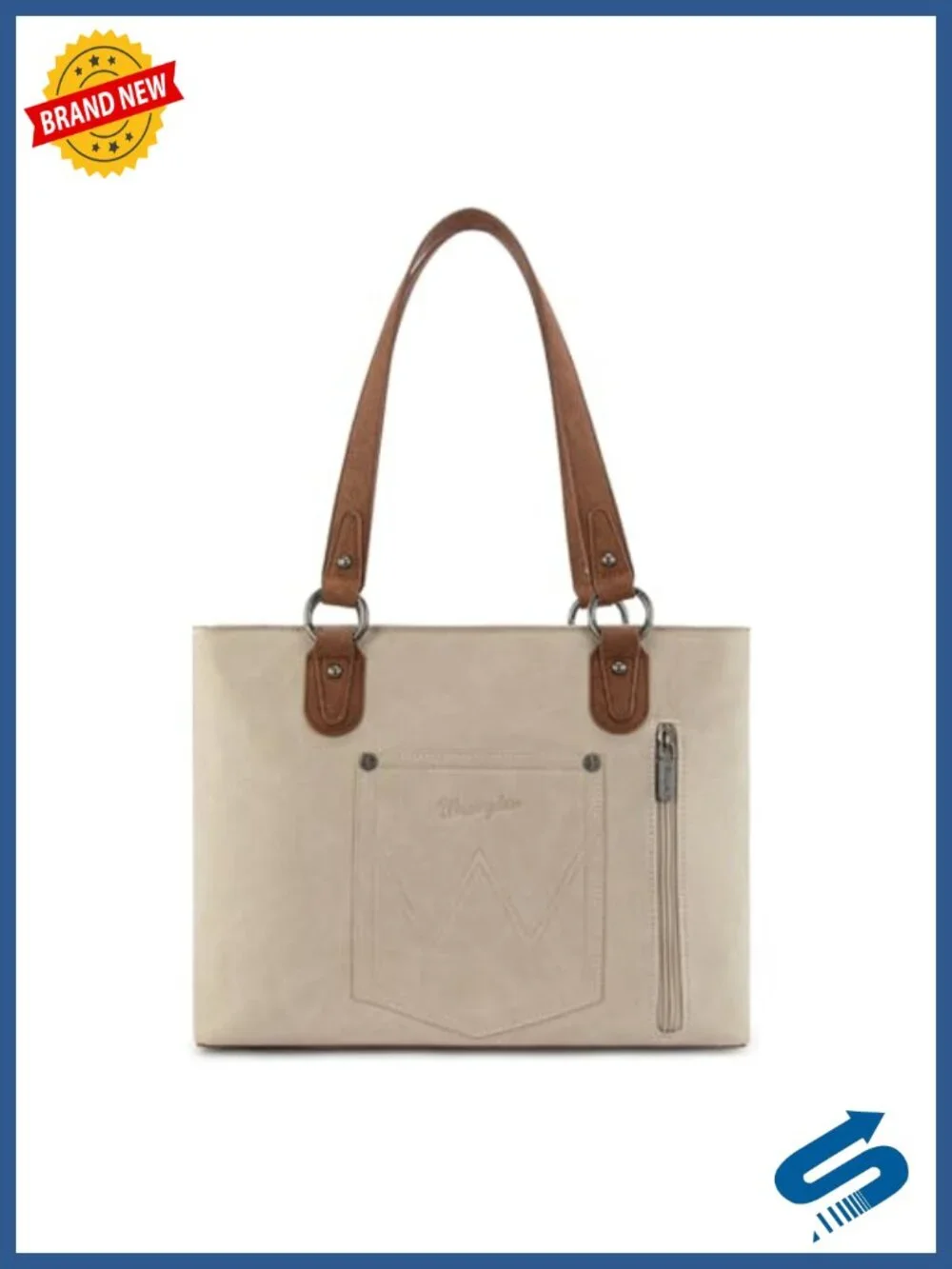 Western Tote Bag for Women, Distressed Faux Leather