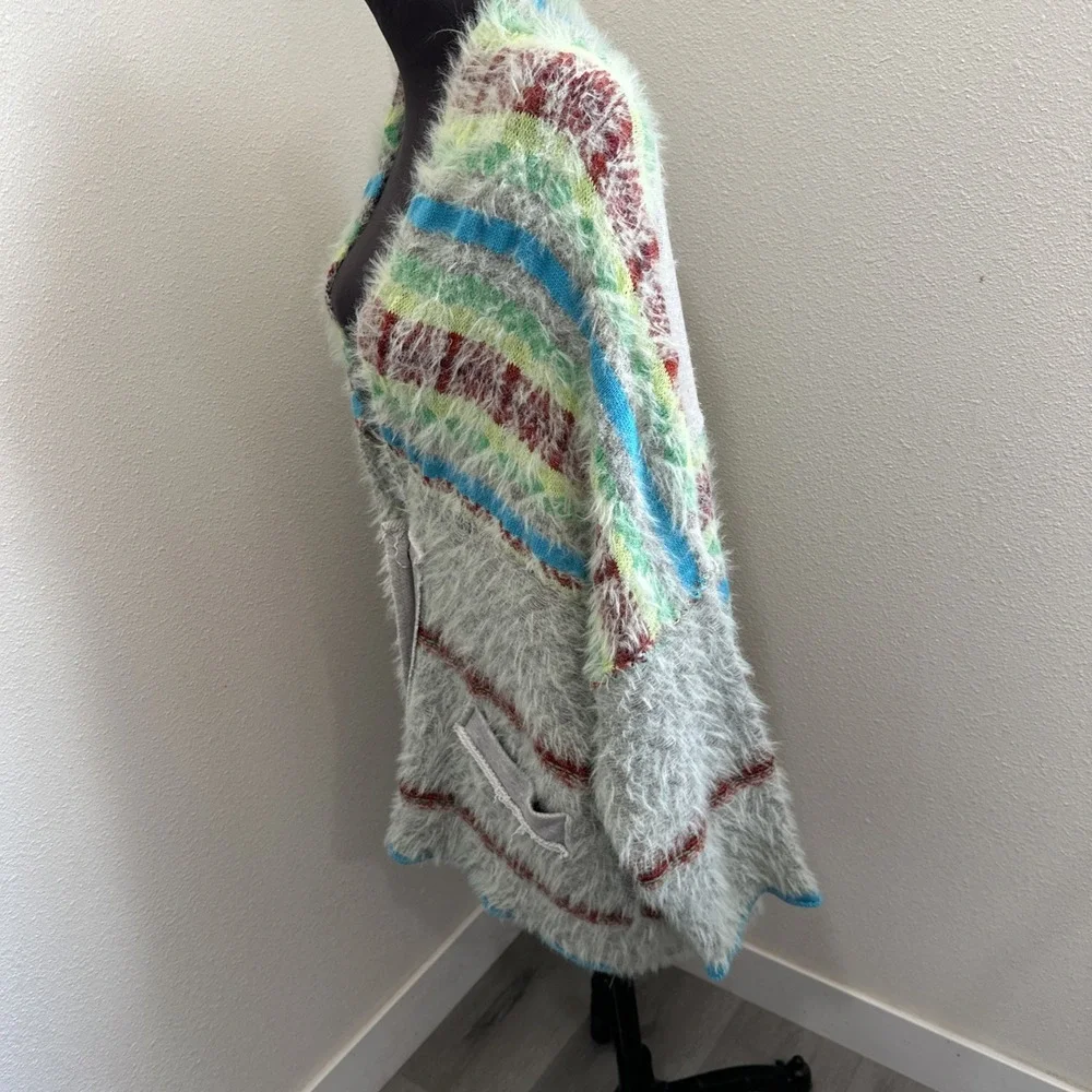 Free People Fair Weather Fuzzy Oversized‎ Women's Sweater Cardigan Size Small