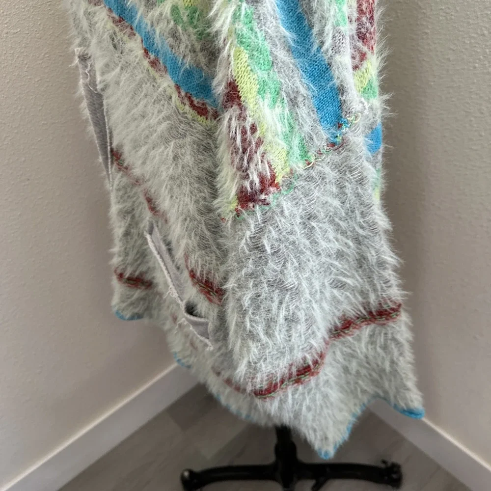 Free People Fair Weather Fuzzy Oversized‎ Women's Sweater Cardigan Size Small