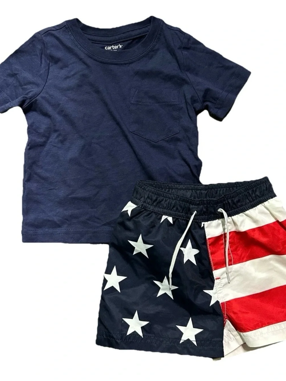 Baby Boy Summer Clothing Romper Swim Trunks T Shirt Size 6-9 Months