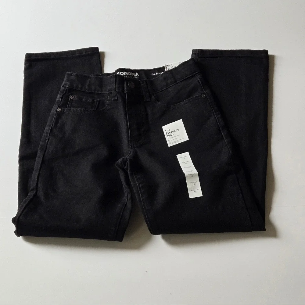 Sonoma/Straight‎ Black Jeans/Boy's Size 12