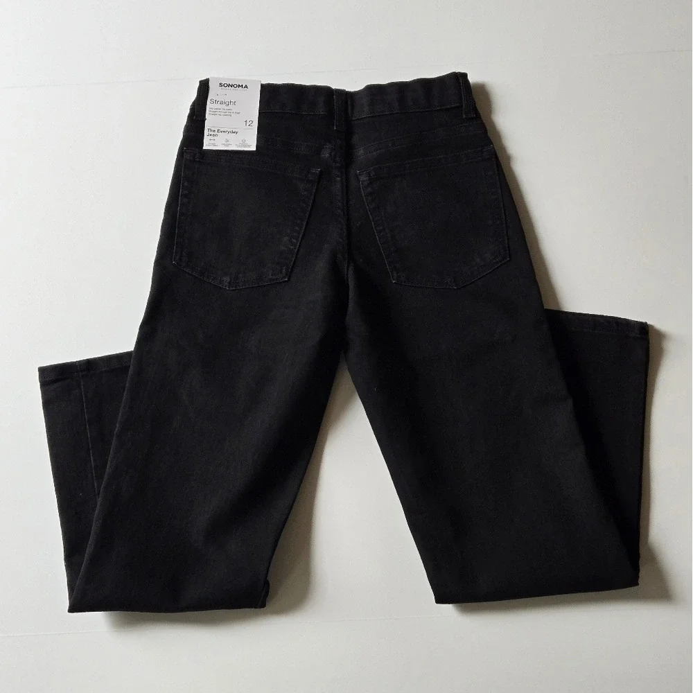 Sonoma/Straight‎ Black Jeans/Boy's Size 12