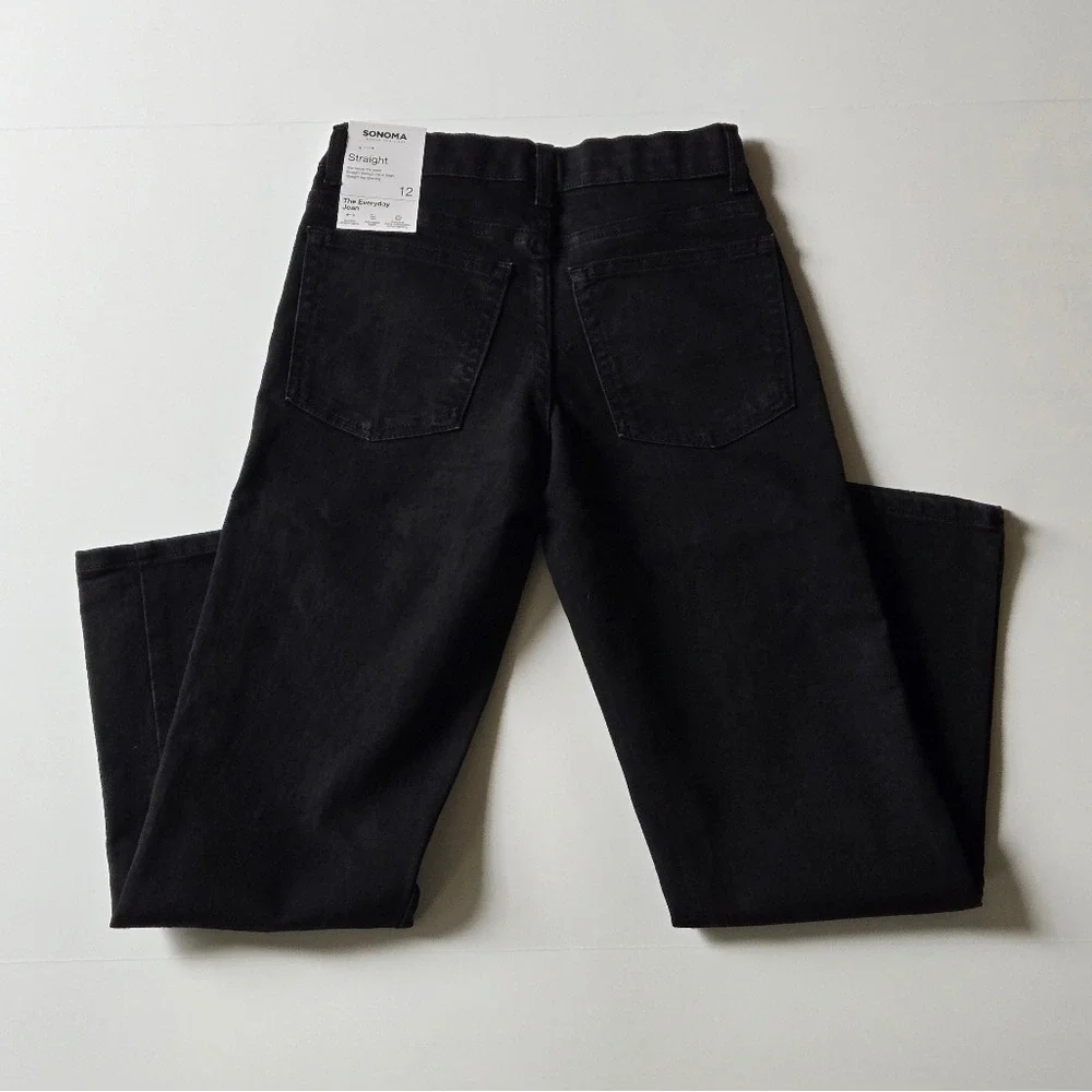 Sonoma/Straight‎ Black Jeans/Boy's Size 12