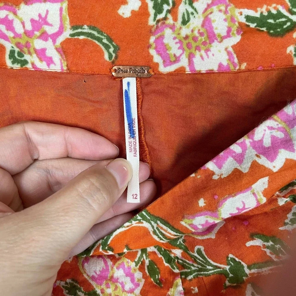 Free People orange floral