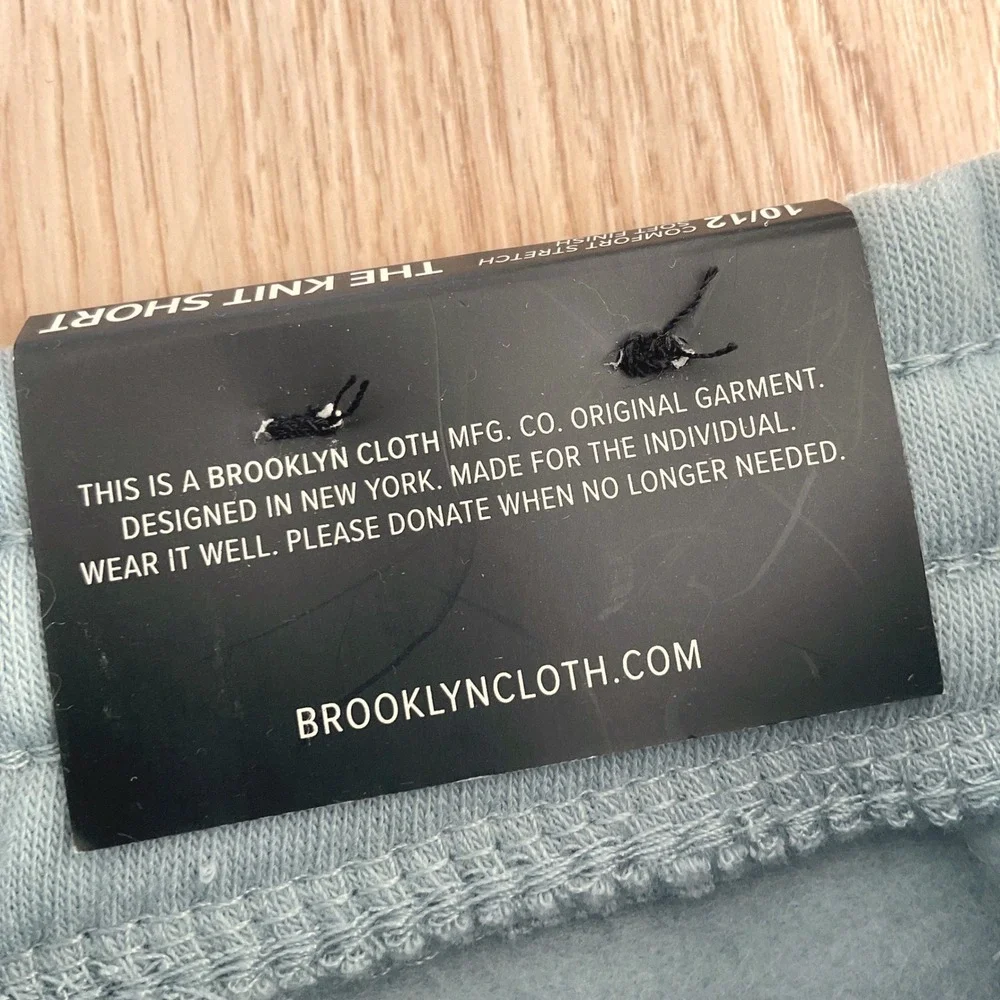 Brooklyn Cloth Kids The‎ Knit Short Light Blue Zip Pockets Size 10/12
