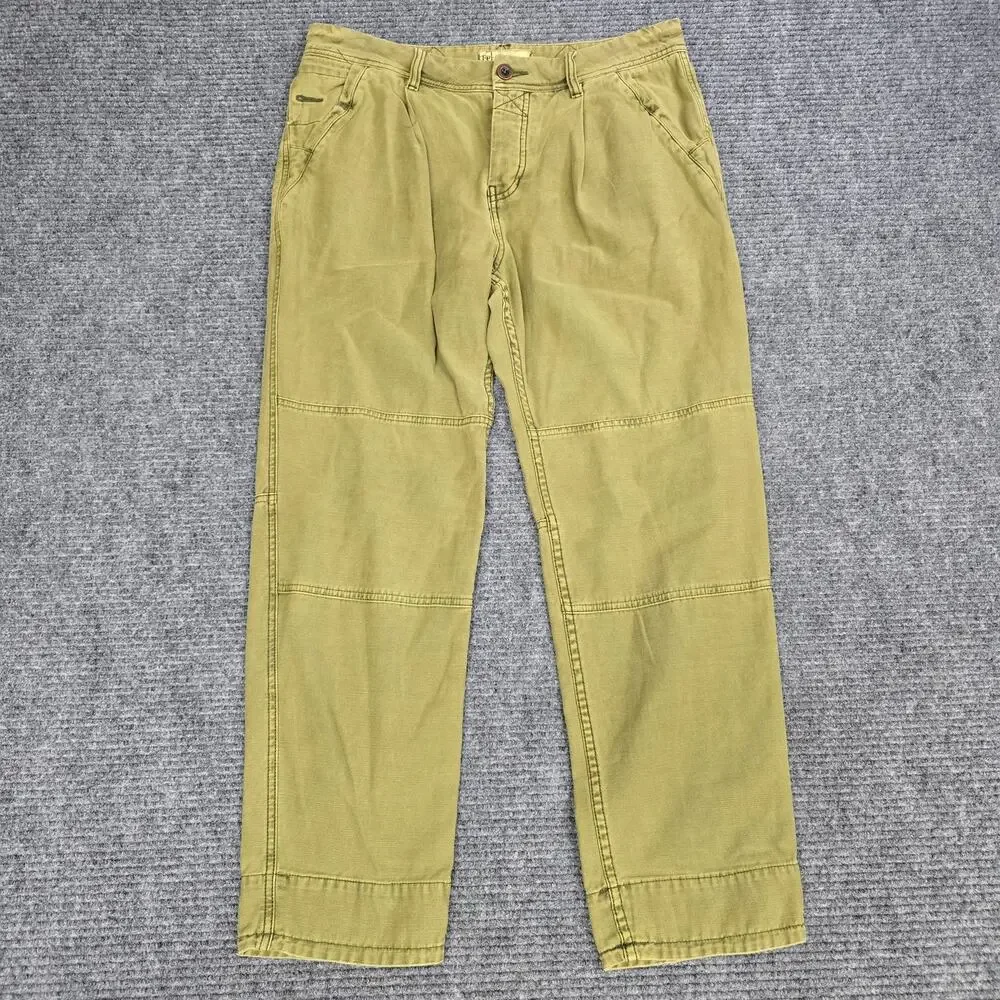 Free People High Rise Utility Boyfriend Pants Womens 29 31x28 Moss Green
