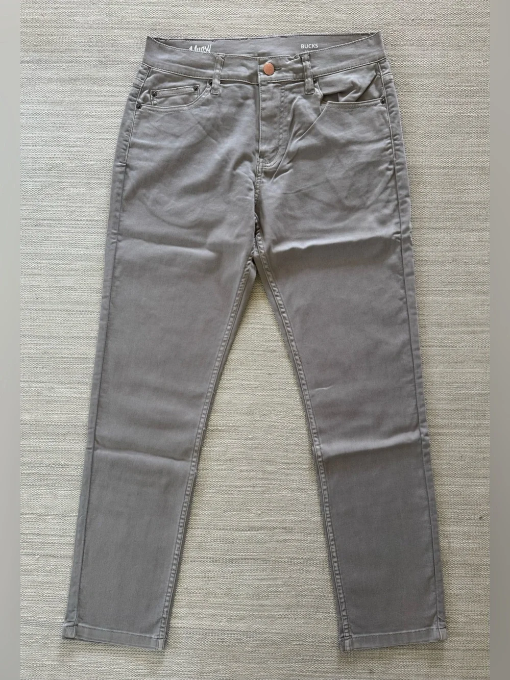 Mugsy Bucks grey‎ stretchy lightweight thin classic fit jeans men’s 32x32