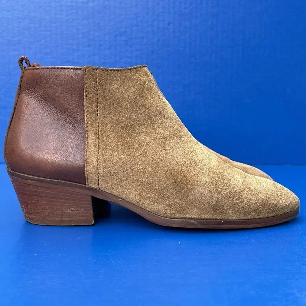 Madewell Womens The Charley Boot Leather Suede‎ Cigar Ankle Boots 9 39101