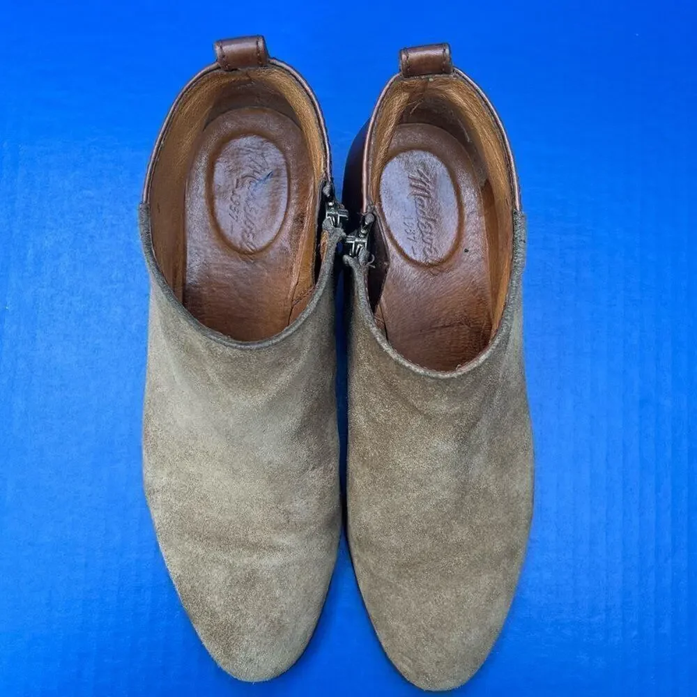 Madewell Womens The Charley Boot Leather Suede‎ Cigar Ankle Boots 9 39101