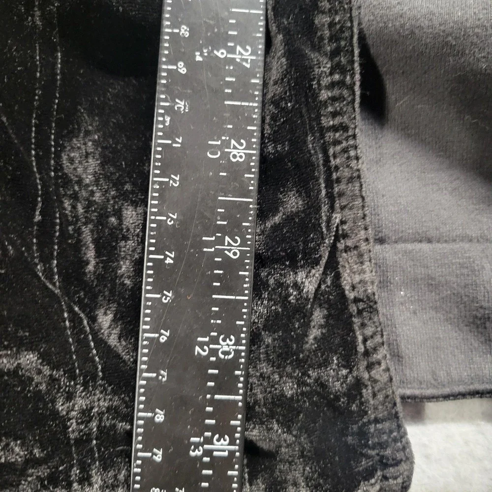 Free People Black Velvet Trim Hooded Cardigan Drawstring Waist Jacket Small‎