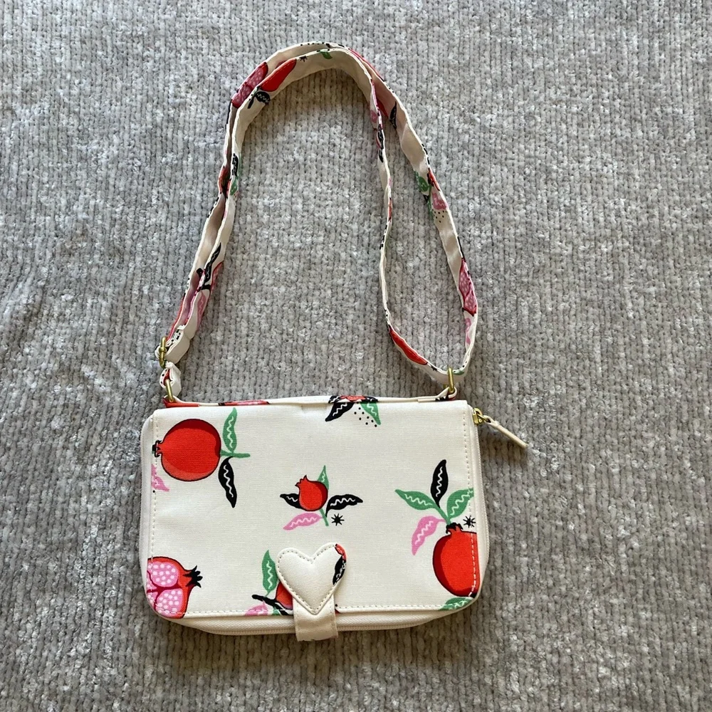 Cath Kidston Pomegranate The Everything Cross‎ Body Bag Cream