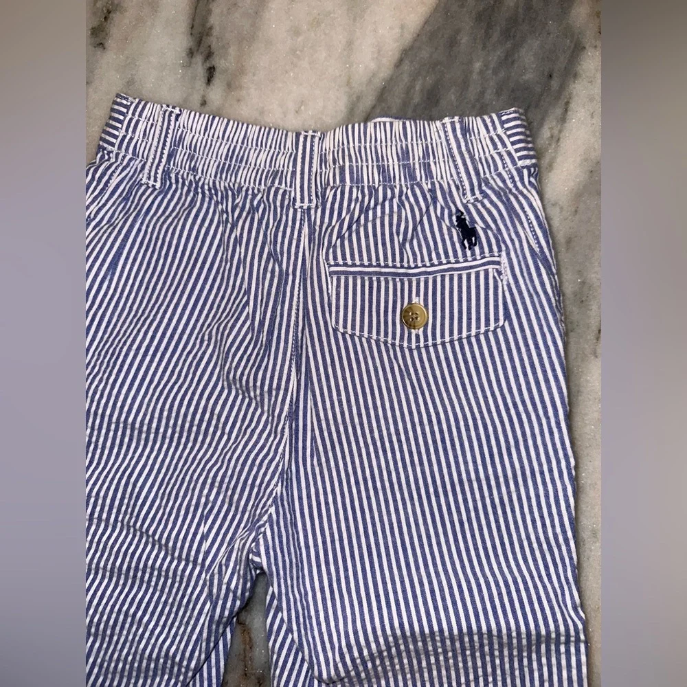 Ralph Lauren Baby‎ Size 18 Mths Seersucker Striped Blue & White Pants