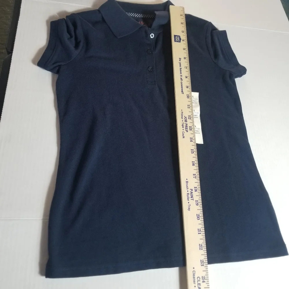 NWOT CAT & JACK SCHOOL UNIFORMS NAVY POLO SHIRT SIZE LARGE 10/12
