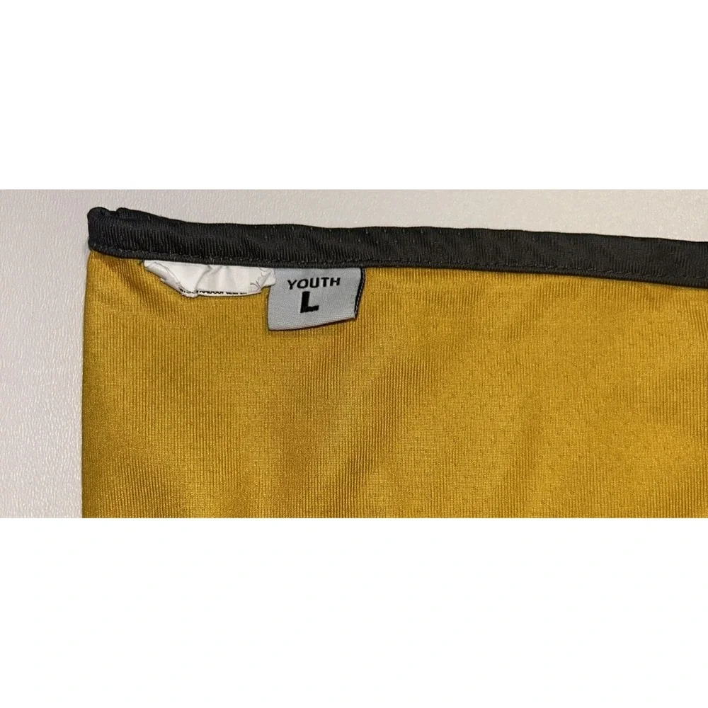 Upward Soccer Jersey Youth Large Yellow Gray Reversible Number 13‎ Short Sleeve