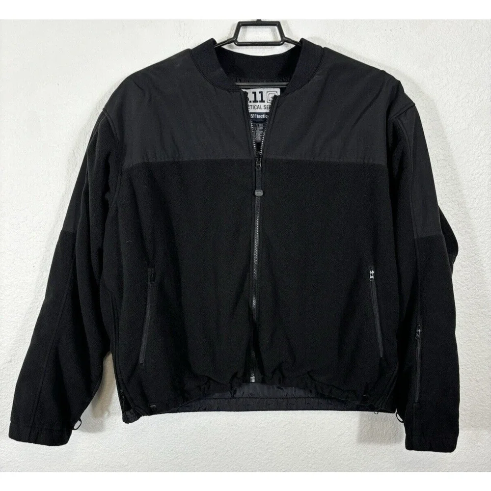 5.11 Tactical Series Coat Mens Size 3XL‎ Black Polyester Bomber Jacket Zip Front