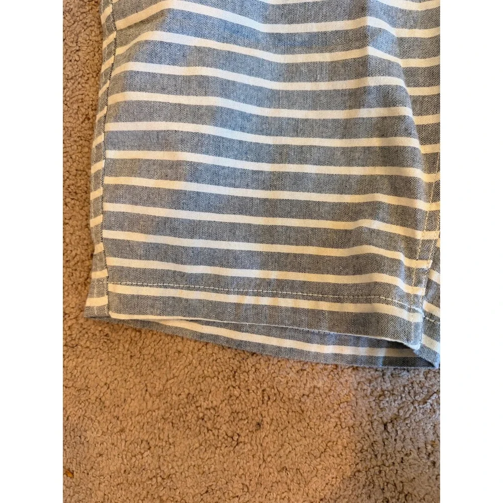 Arizona Jean Co Men Blue White Striped Chino Shorts Sz 31 Nautical Preppy Resort