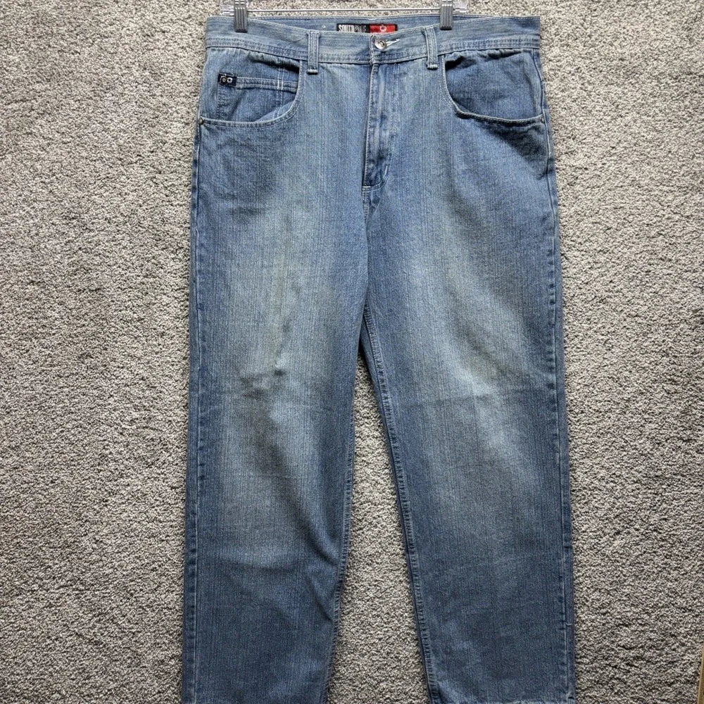 Vintage Southpole 4180 Baggy Denim Jeans 38x31 Skater Streetwear Y2K Black Label