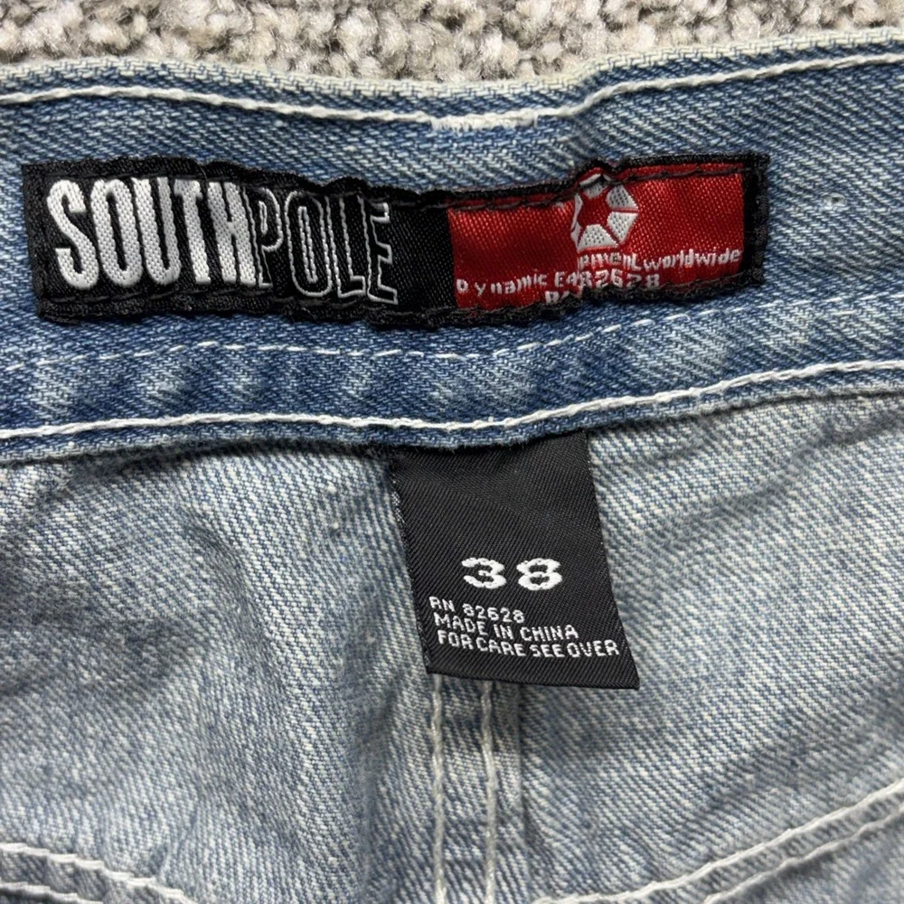 Vintage Southpole 4180 Baggy Denim Jeans 38x31 Skater Streetwear Y2K Black Label