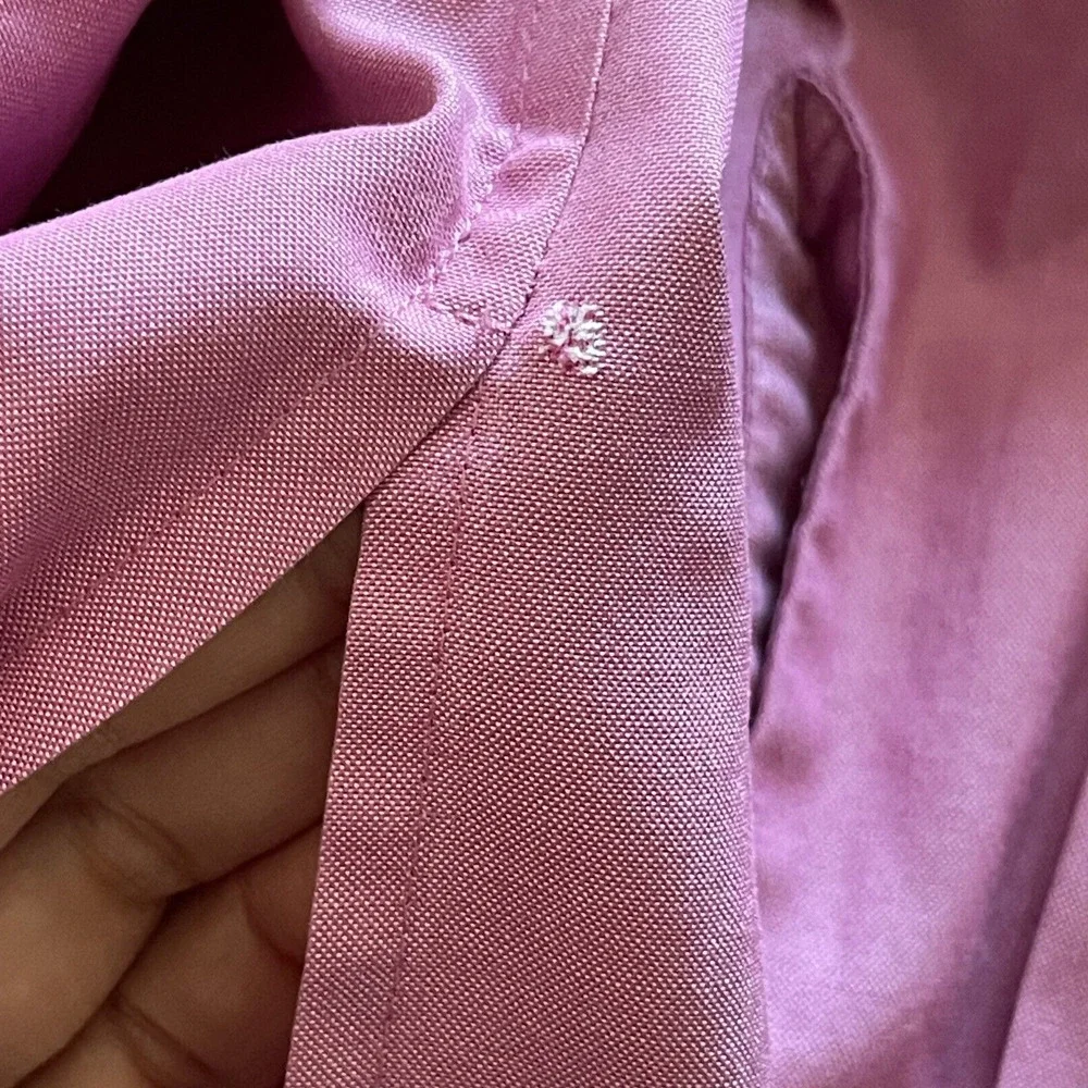 Foxcroft Wrinkle Free Shirt Womens 14W‎ Pink Button Up Long Sleeve Career Office