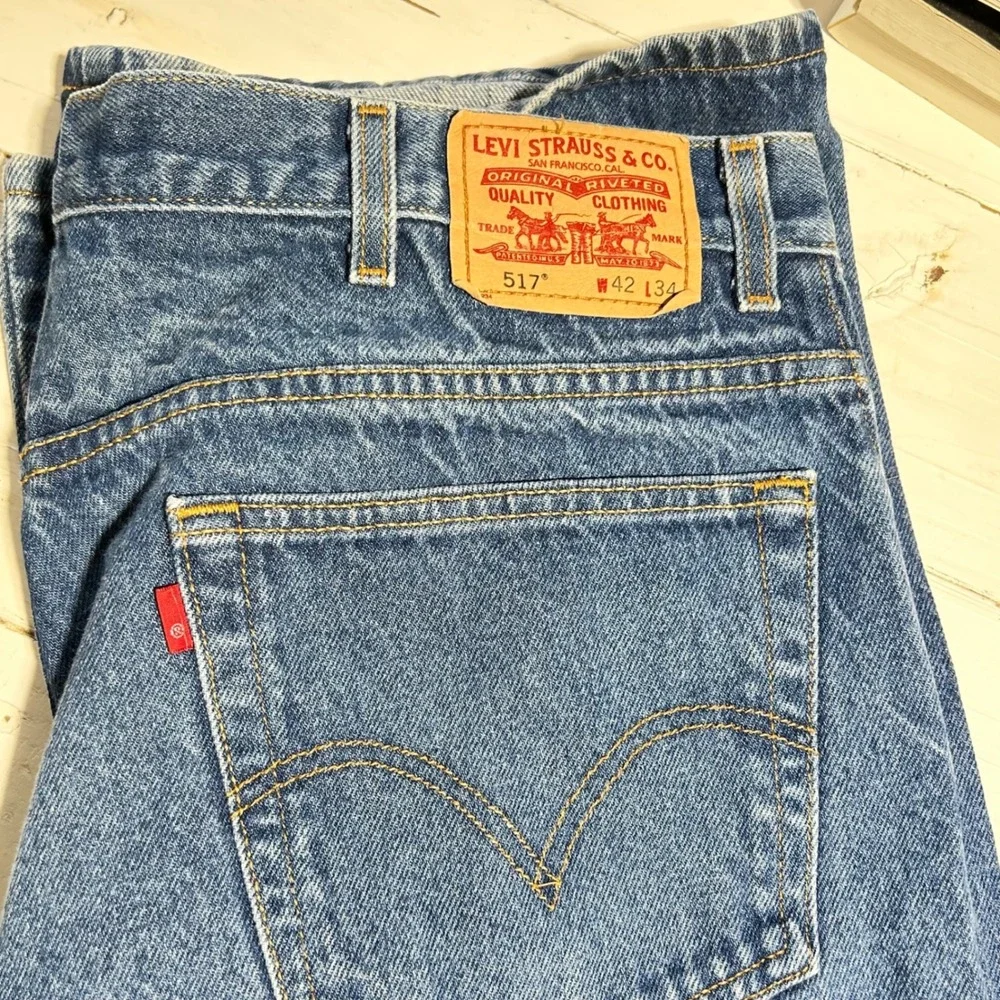 Levis‎ 517 Mens Bootcut Jeans Medium Wash Denim W42 L34 0506