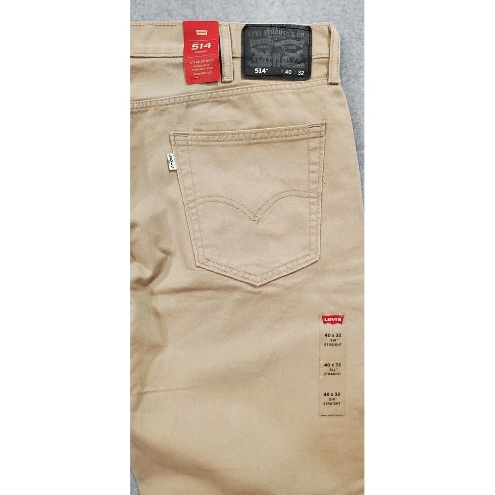 Levi's 514 Men's Straight Fit Jeans Beige Tan, Size 40x32 -‎ IRREGULAR