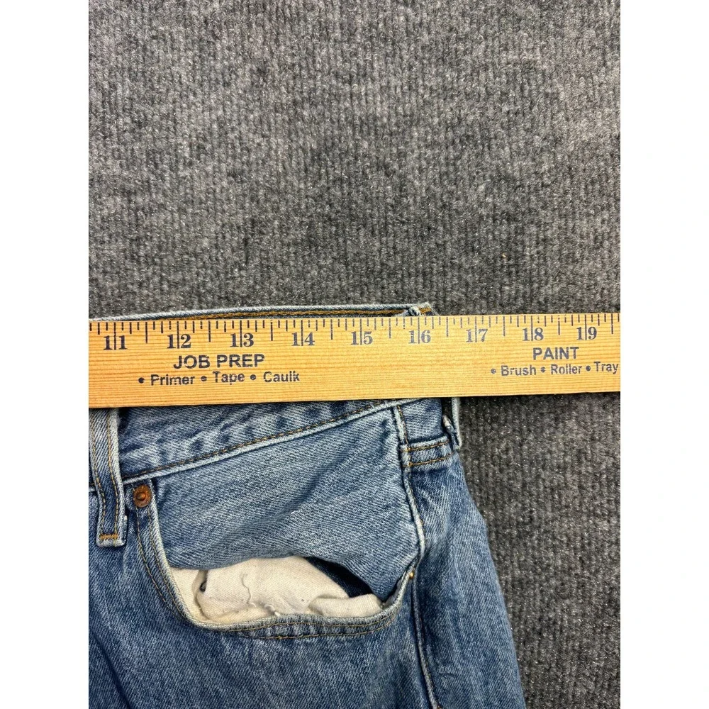 Levi's Jeans Mens 33x30 Blue Denim Medium Wash Straight Fit Red Tab Button Fly‎